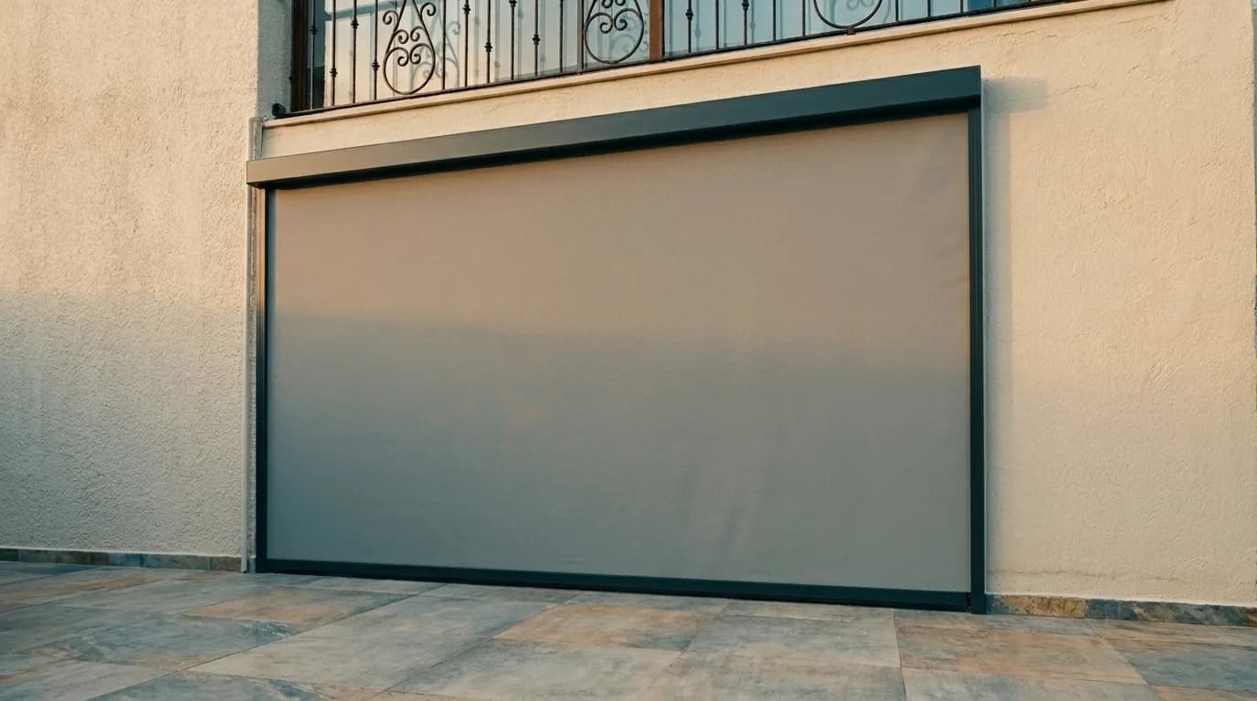 Bahçede zip perde uygulaması