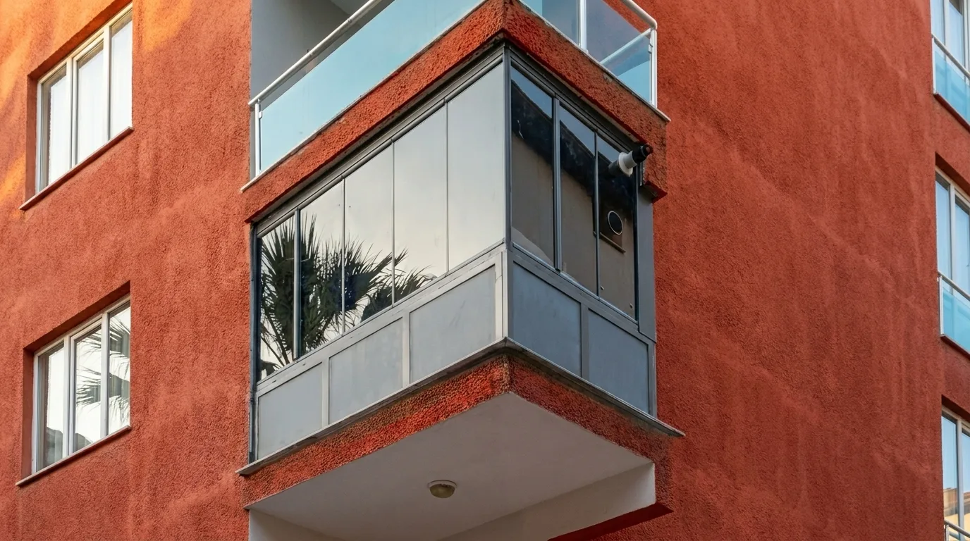 Balkonda katlanır cam balkon uygulaması, proje görünümü 5