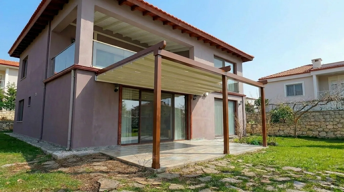Bahçede pergola tente uygulaması, proje görünümü 29