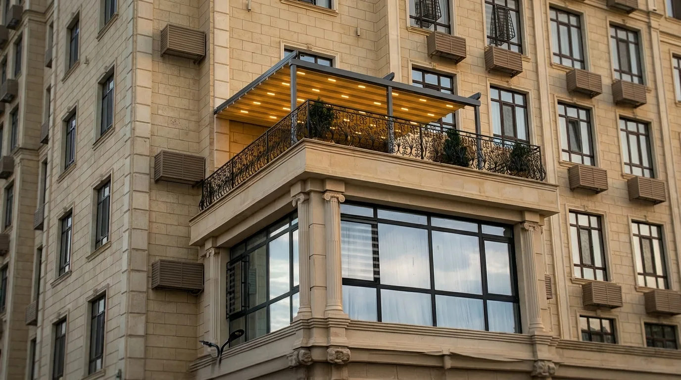 Terasta pergola tente uygulaması, proje görünümü 10