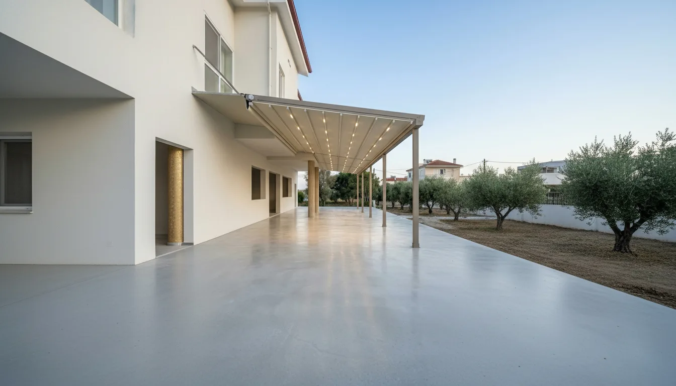 Ticari alanda pergola tente uygulaması, proje görünümü 21